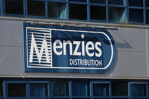 Newbridge,,Scotland,-,17,March,2021,Sign,Outside,Menzies,Distribution
