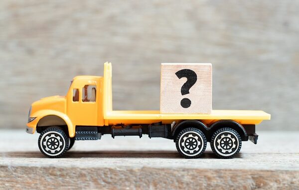 Toy,Truck,Hold,Alphabet,Letter,Block,Question,Mark,On,Wood